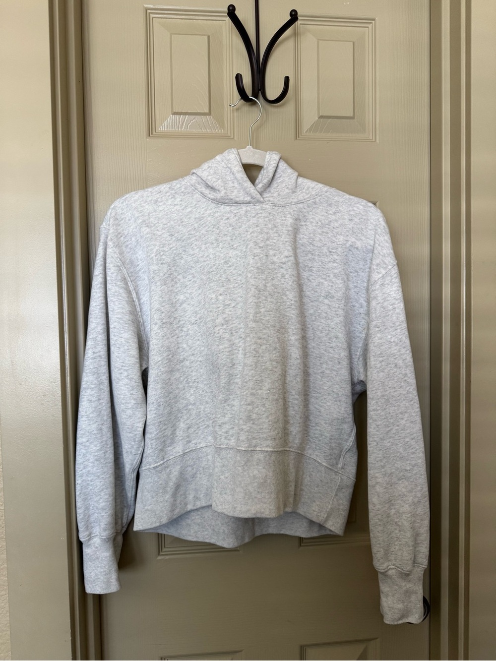 Abercrombie & Fitch Light Gray Hooded Sweatshirt